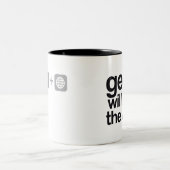 geeks will save the world Two-Tone coffee mug (Center)