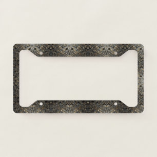 Geeky Black and Gold Circuit Computer Board License Plate Frame