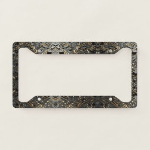 Geeky Black and Gold Circuit Computer Board License Plate Frame