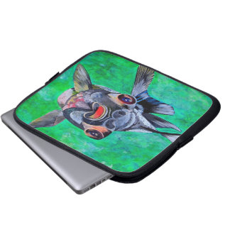 Geeky Blackmoor Goldfish With Telescopic Eyes Laptop Sleeve