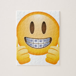 Geeky Braces Emoji Jigsaw Puzzle