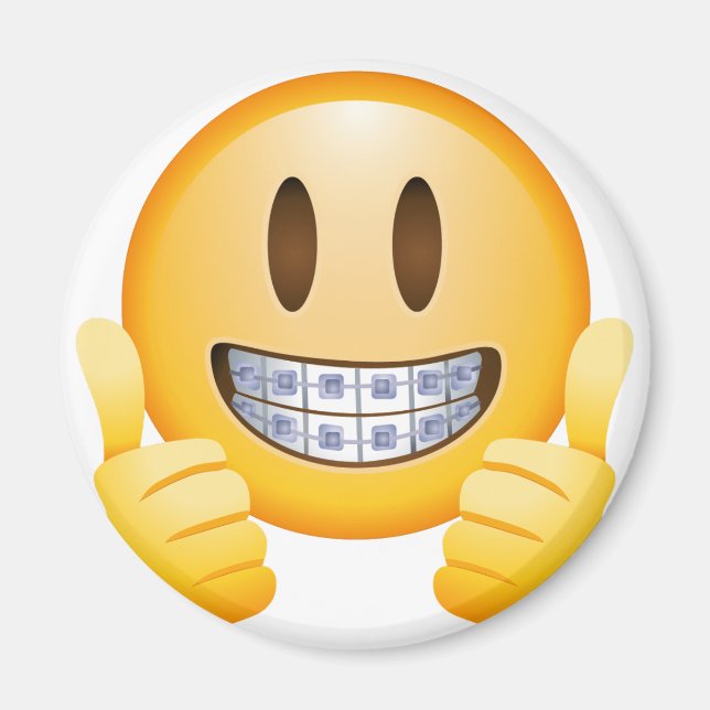 Geeky Braces Emoji Magnet (Front)