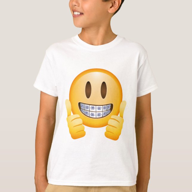 Geeky Braces Emoji T-Shirt (Front)