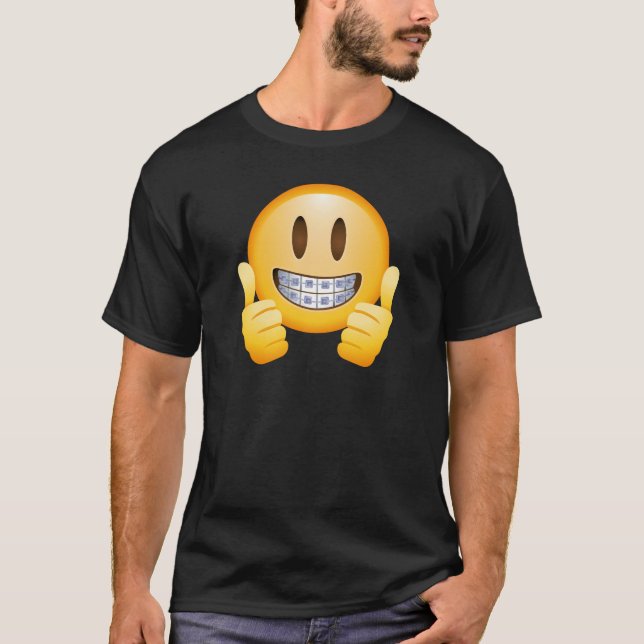 Geeky Braces Emoji T-Shirt (Front)
