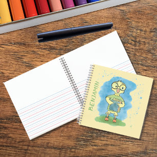 Geeky Duckling Yellow Kid Spiral Notebook 