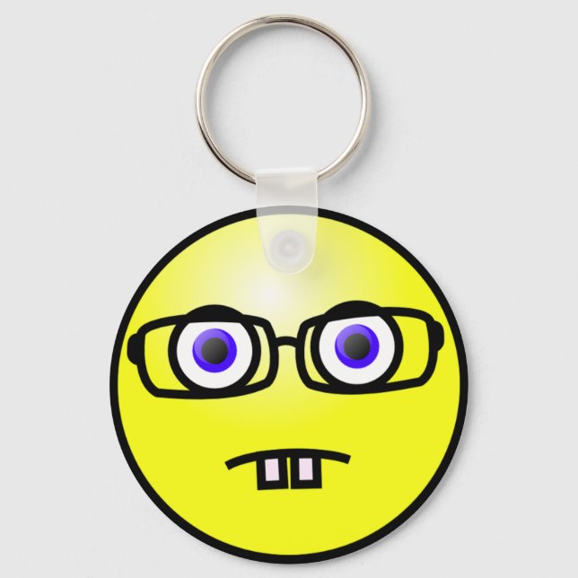 Geeky Face Keychain (Front)
