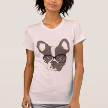 Geeky French Bulldog in Glasses Shirt