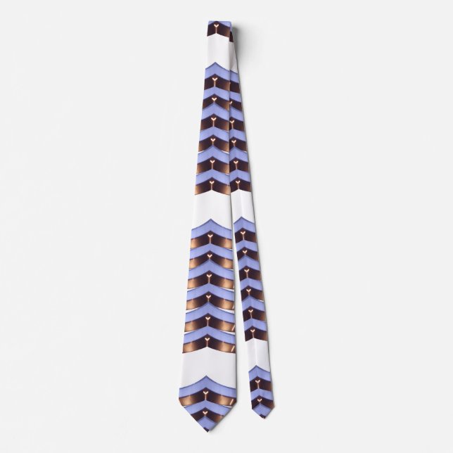 Geeky Futurist Scifi Cyborg CricketDiane Metallic Neck Tie (Front)