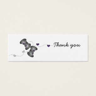 Geeky Gamer Thank You Mini Cards (Silver/Purple)