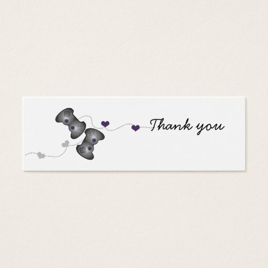 Geeky Gamer Thank You Mini Cards (Silver/Purple) (Front)