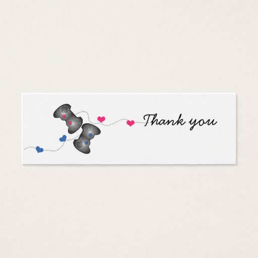 Customizable Geeky Gamer Wedding Thank You Mini Cards Business Card