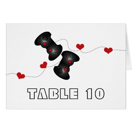 Geeky Gamers Table Number Card Dark