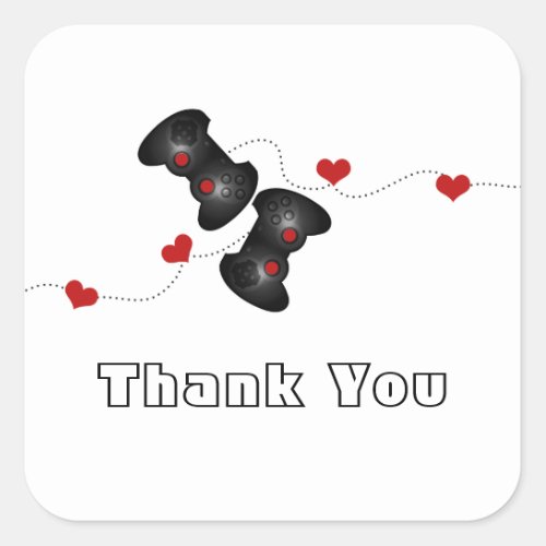 Geeky Gamers Thank You Stickers Dark