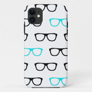 geeky glasses blue iPhone 11 case