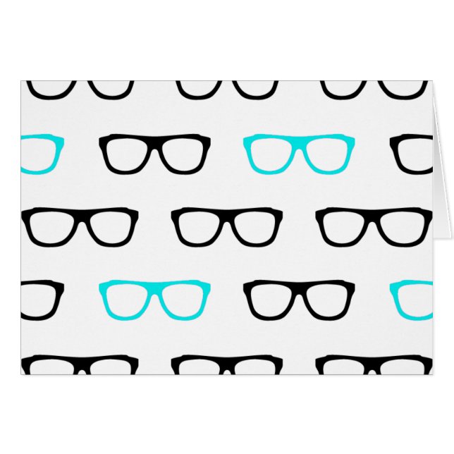 geeky glasses blue geek cards (Front Horizontal)