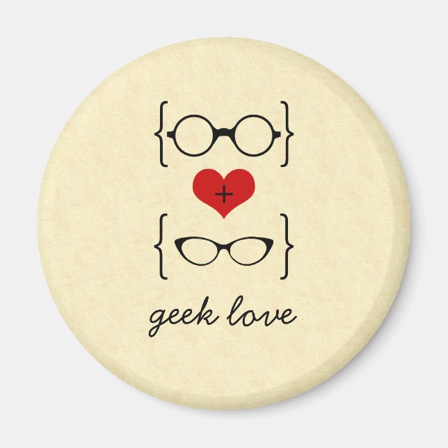 Geeky Glasses Magnet (Front)