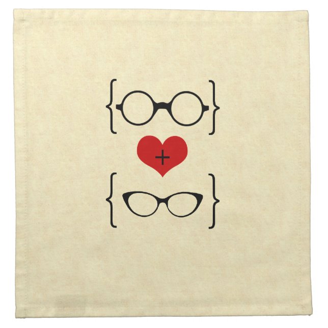 Geeky Glasses Napkin Set (Front)