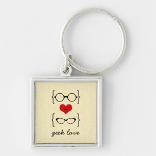 Geeky Glasses Premium Keychain