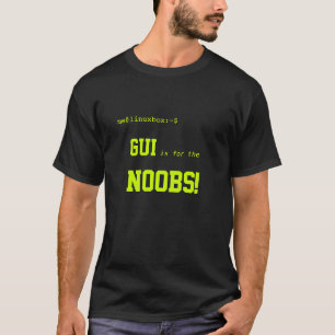 Geeky GUI is for Noobs dark tee