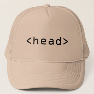 Geeky HTML <head> trucker cap / hat