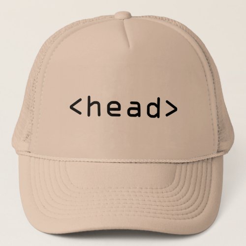 Geeky HTML head trucker cap  hat