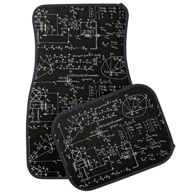 Geeky Math Mathematics Car Mat (Set)