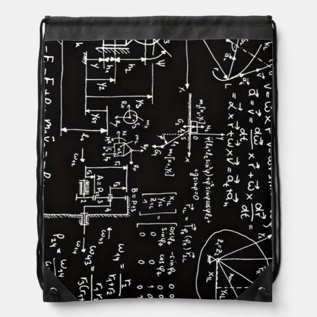 Geeky Math Mathematics Drawstring Bag (Front)