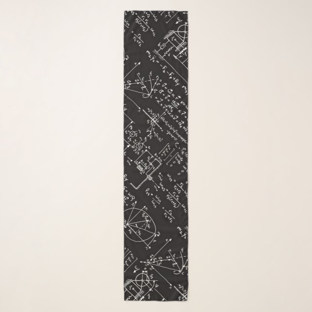 Geeky Math Mathematics Gift Ideas Scarf (Front)