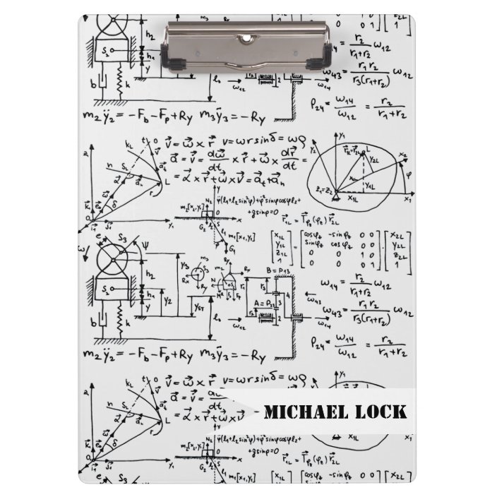 Geeky Math Mathematics Personalized Clipboard