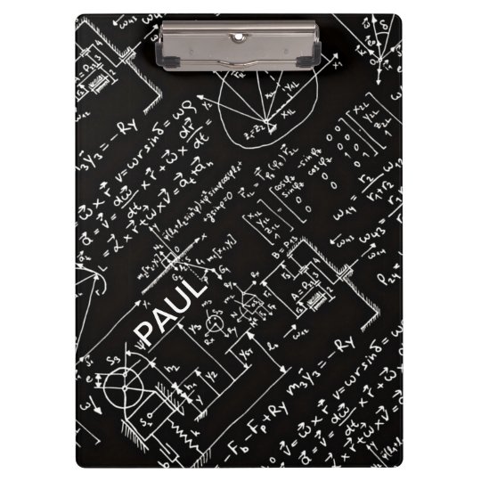 Geeky Math Mathematics Personalized Clipboard