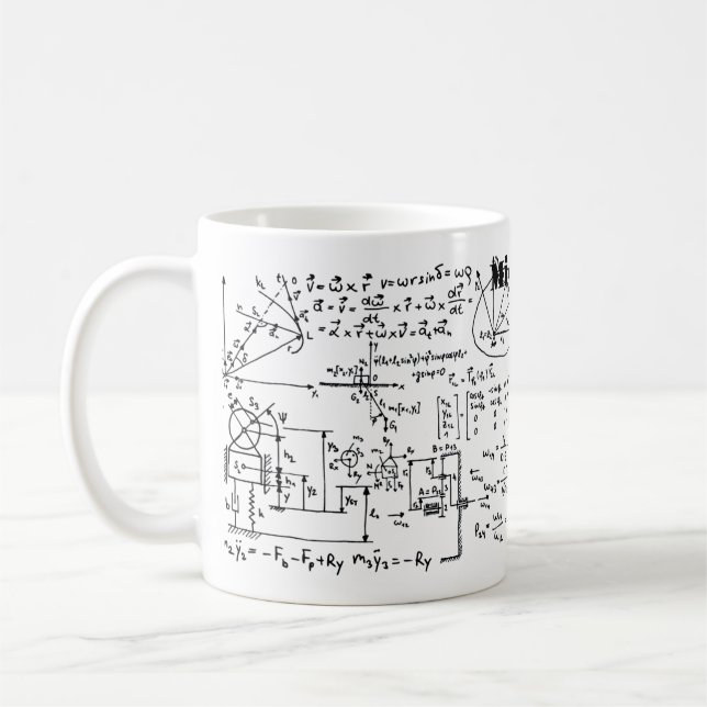 Geeky Math Mathematics Personalized Coffee Mug (Left)