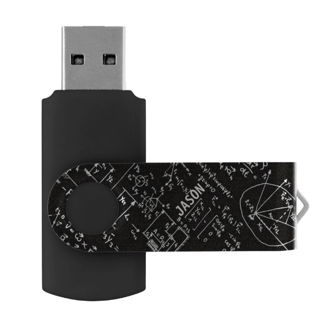 Geeky Math Mathematics Personalized Flash Drive (Opened)