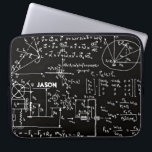 Geeky Math Mathematics Personalized Laptop Sleeve<br><div class="desc">Mathematics / Math / Math Teacher Gift / Math Student Gift / Geek gift / Black Men's Personalized Name Initial Monogram Laptop Sleeve. To change the text, use the personalize option. For more extensive text changes such as changes to the font, font color, or text layout, choose the customize option....</div>