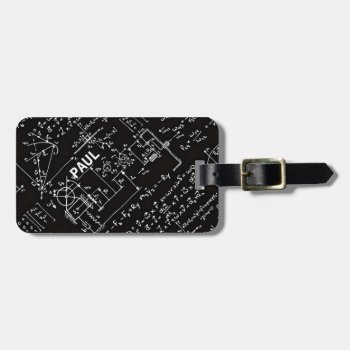 Geeky Math Mathematics Personalized Luggage Tag by riverme at Zazzle