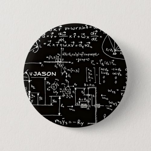 Geeky Math Mathematics Personalized Pinback Button