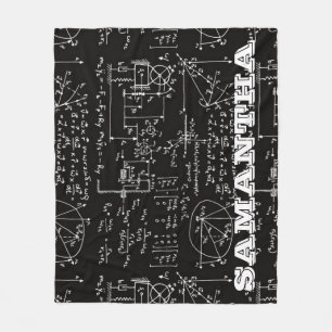 Geeky Math Mathematics Personalized Size S-L Fleece Blanket