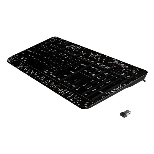 Geeky Math Mathematics Wireless Keyboard (Angled)