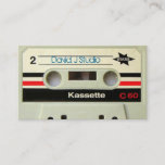 Geeky nerdy 1980s cassette retro cassette tape business card