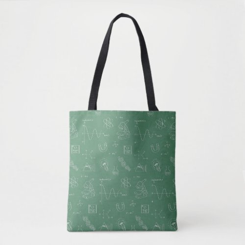 Geeky Science Doodles Pattern Tote Bag