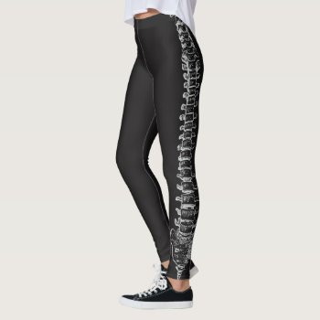 Geeky Spine Anatomy Spinal Cord Vertebral Column Leggings by riverme at Zazzle