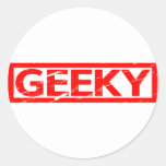 Geeky Stamp Classic Round Sticker
