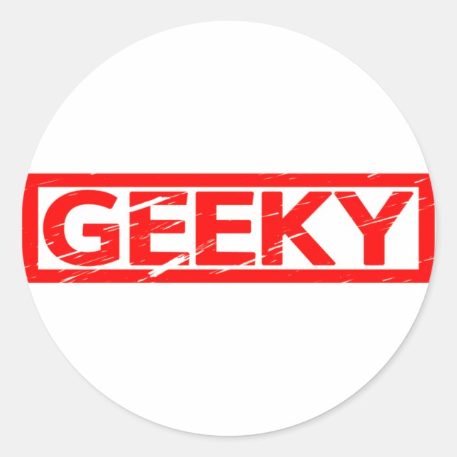 Geeky Stamp Classic Round Sticker (Front)