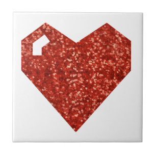 geeky valentines day heart ceramic tile