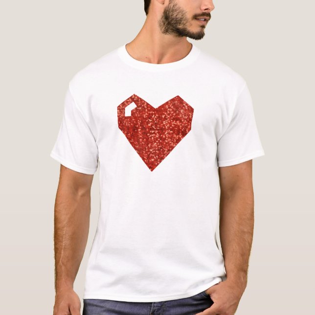 geeky valentines day heart T-Shirt (Front)