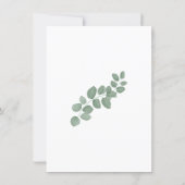 Geen Eucalyptus Leaf Bridal Shower Invitation (Back)