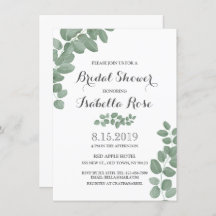 Geen Eucalyptus Leaf Bridal Shower