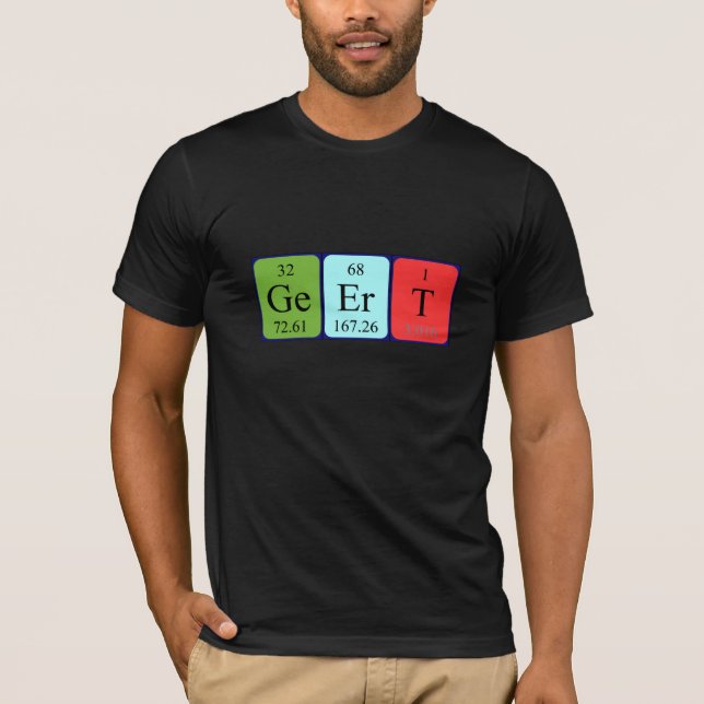 Geert periodic table name shirt (Front)