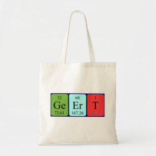 Geert periodic table name tote bag