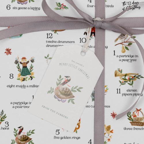 Geese  12 Day of Christmas Holiday Gift Tags