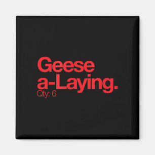 Geese A Laying Q 6 Minimalist 12 Days Of Christmas Magnet